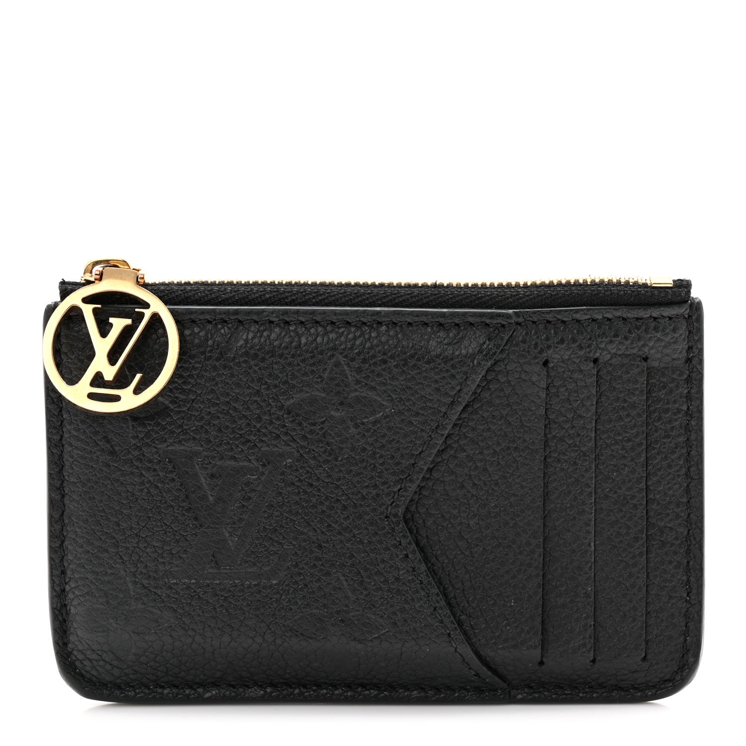 Louis Vuitton Empreinte Monogram Zipped Romy Card Holder Black 1 of 7