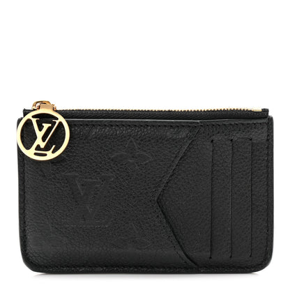 Louis Vuitton Empreinte Monogram Zipped Romy Card Holder Black 1 of 7