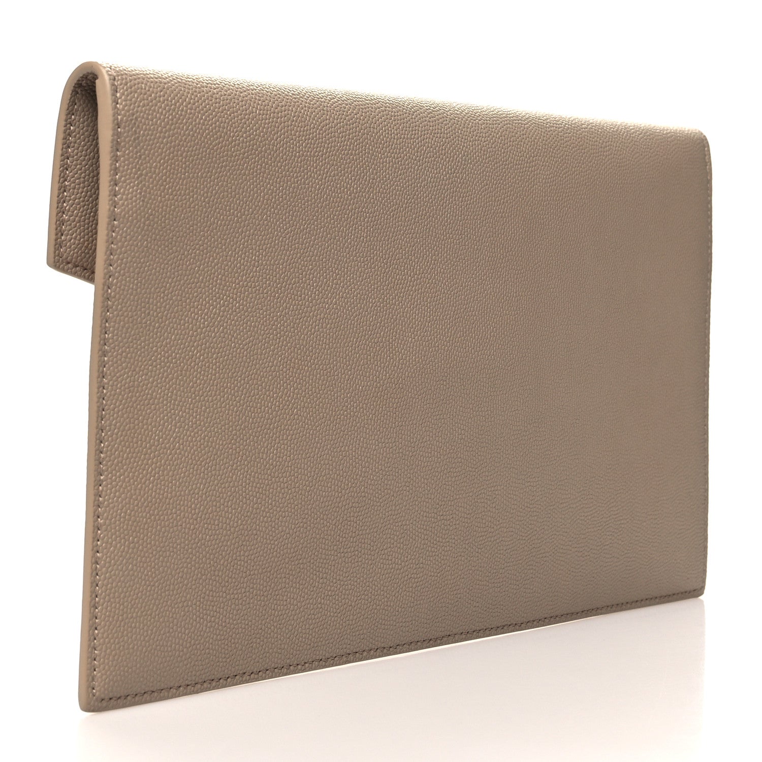 Saint Laurent Grain De Poudre Uptown Pouch Dark Beige 3 of 11