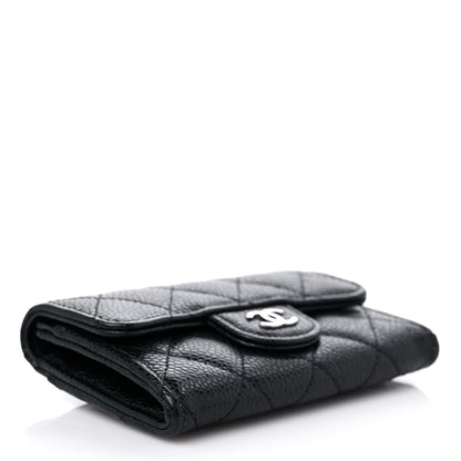 Chanel Caviar Quilted Flap Card Holder Wallet Black 4 of 8