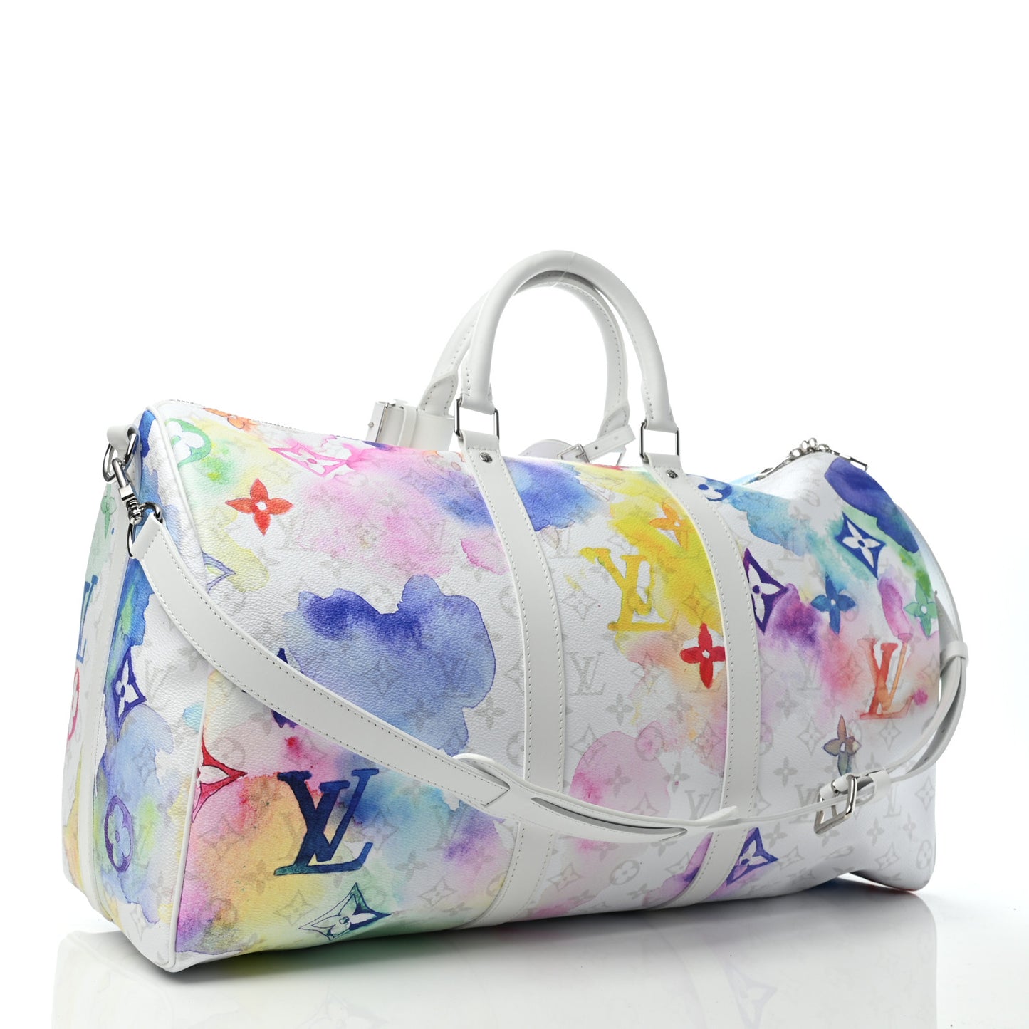 Monogram Watercolor Keepall Bandouliere 50 Multicolor