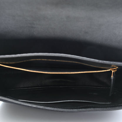 Saint Laurent Suede All-Over Monogram Large Le Monogramme Satchel Black 5 of 9