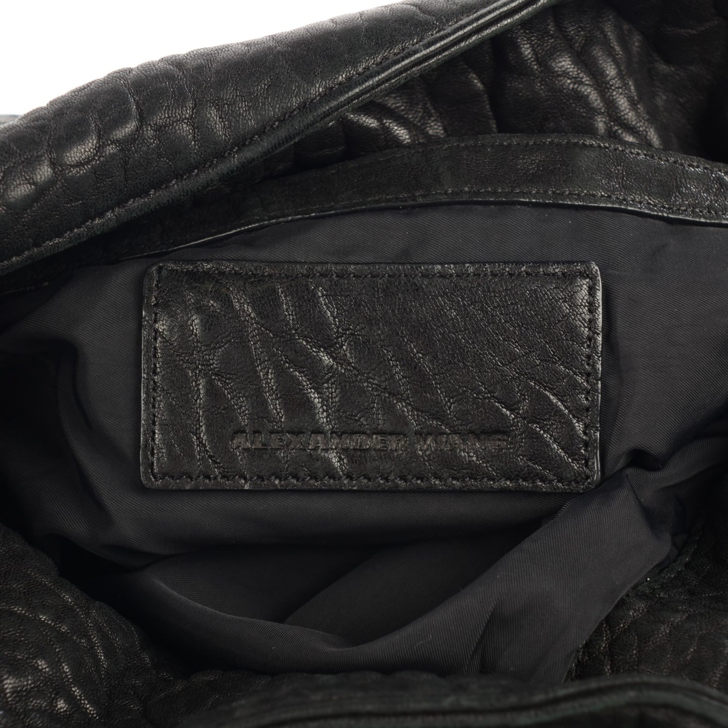 Pebbled Lambskin Darcy Hobo Black Pale Gold Hardware