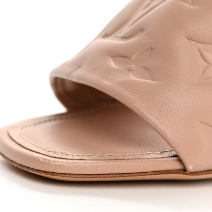 Louis Vuitton Lambskin Embossed Monogram Revival Mules 38 Beige 14 of 14