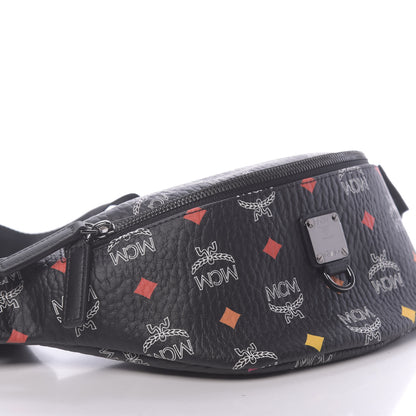 MCM Skyoptic Visetos Small Fursten Belt Bag Diamond Black 7 of 9