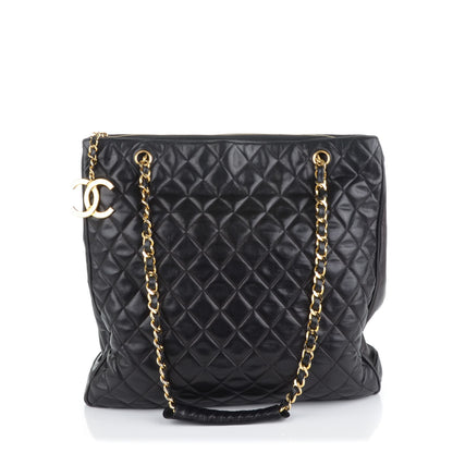 Chanel Lambskin Quilted Tote Black 1 of 8