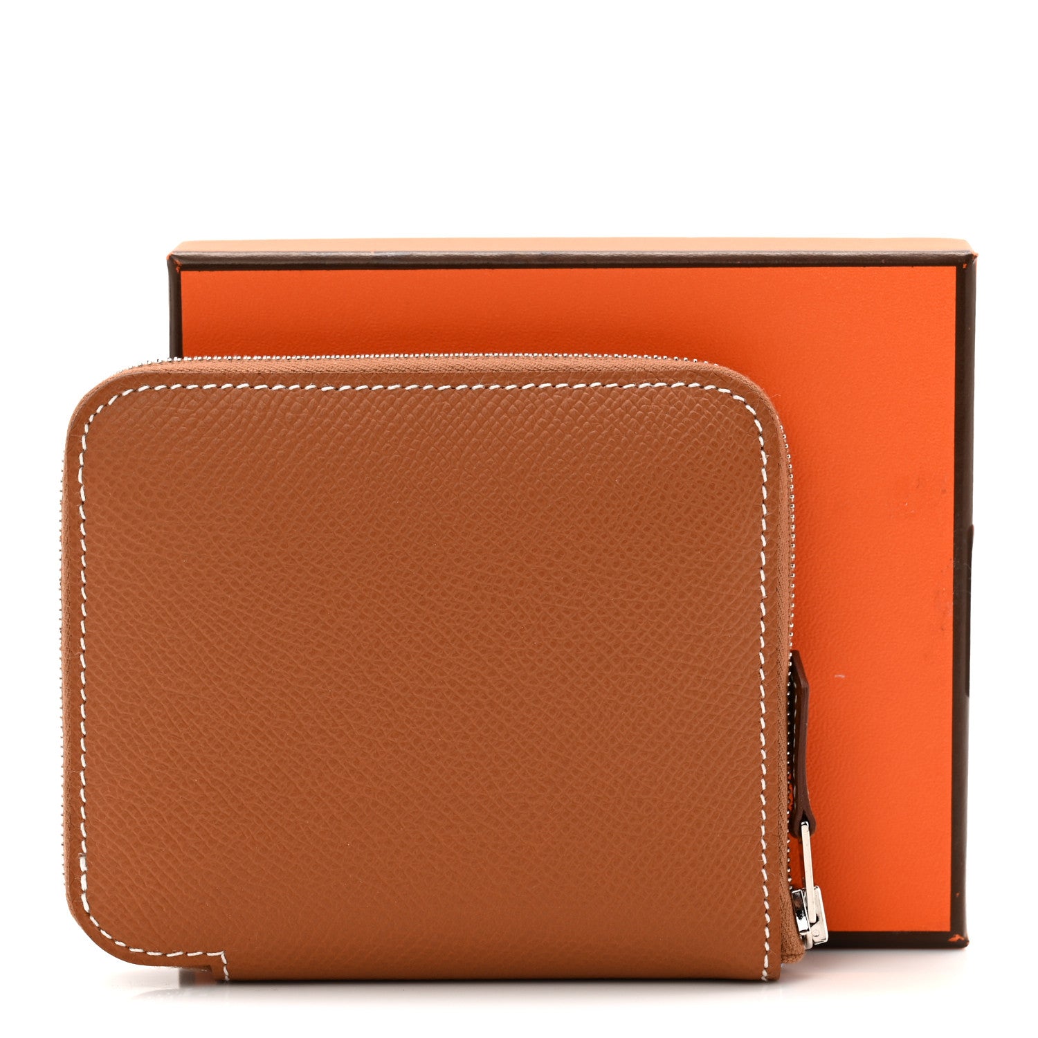 Hermes Epsom Silk'In Compact Wallet Gold Cassis Vert Fizz 8 of 8