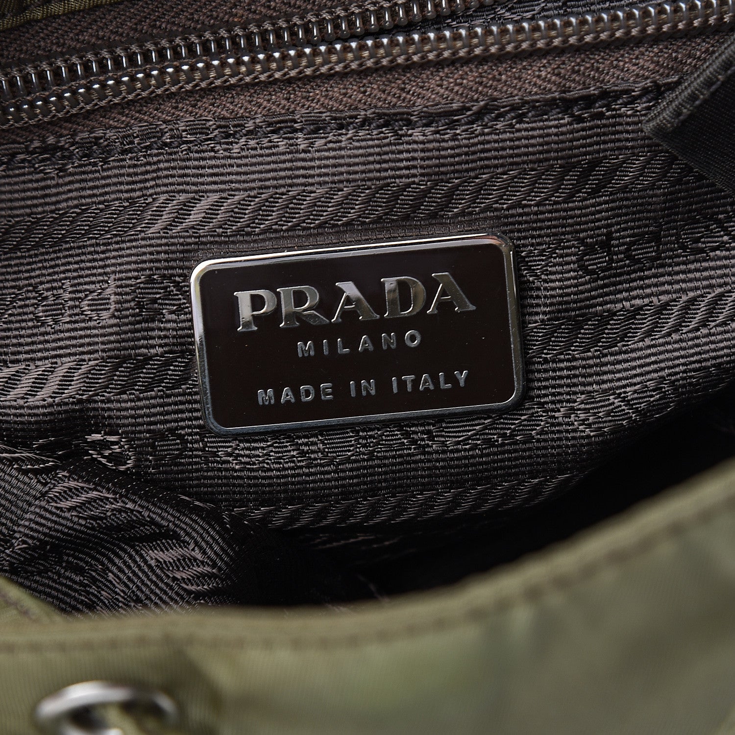 Prada Nylon Vela Mini Cinch Backpack Green 8 of 17