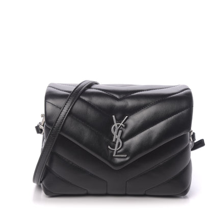 Saint Laurent Calfskin Y Quilted Monogram Toy Loulou Crossbody Bag Black 1 of 11
