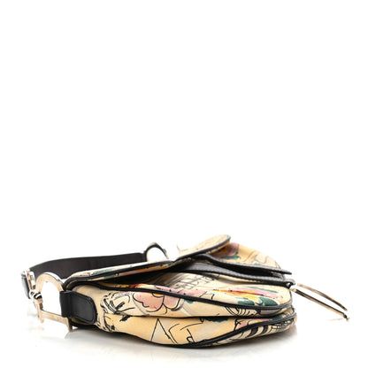 Christian Dior Canvas Paris 50s Saddle Bag Multicolor 4 of 10
