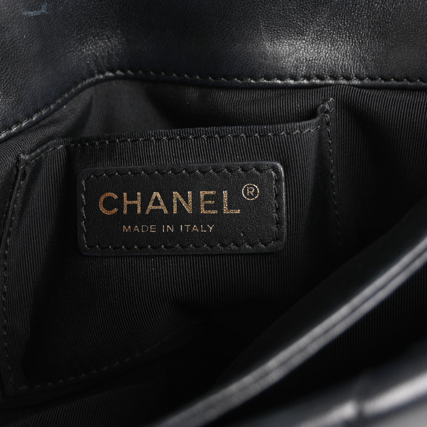 Chanel Lambskin Quilted Fold Up Again Clutch Dark Blue 6 of 14