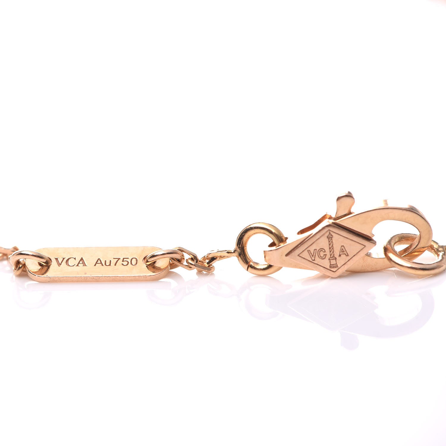 Van Cleef & Arpels 18K Rose Gold Carnelian Sweet Alhambra Bracelet 4 of 6