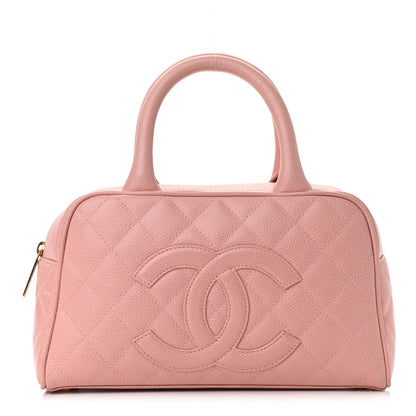 Chanel Caviar Quilted Small Bowler Pink 1 of 12
