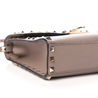 Valentino Garavani Pebbled Calfskin Medium Rockstud Flip Lock Crossbody Bag Clay 6 of 8