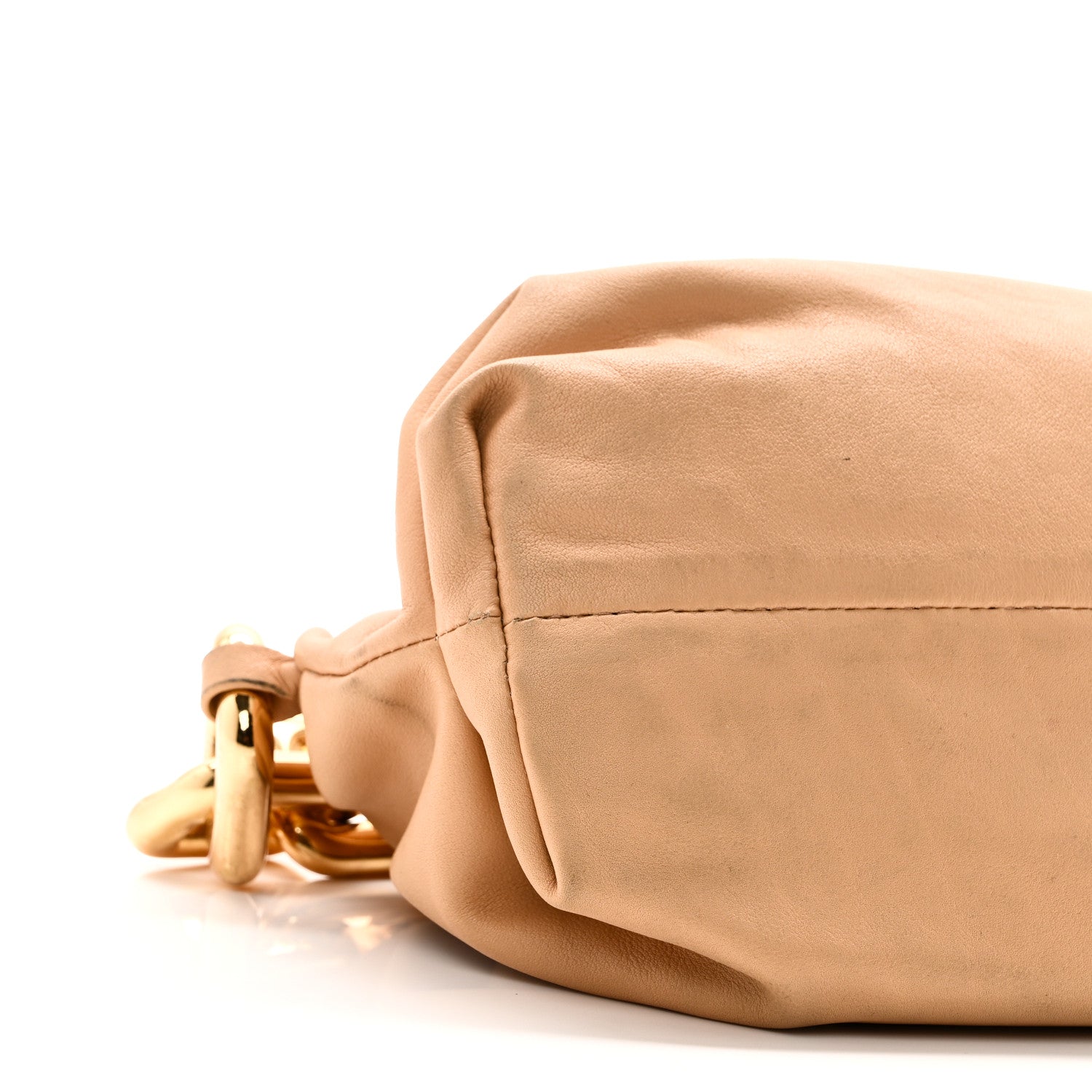Bottega Veneta Calfskin Teen Chain Pouch Almond 8 of 9