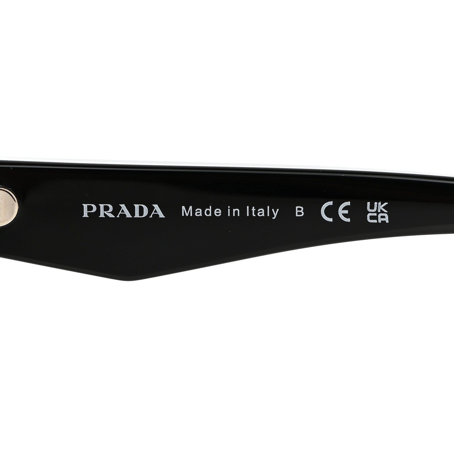 Prada Acetate Logo Sunglasses SPR A02-F Black 6 of 8