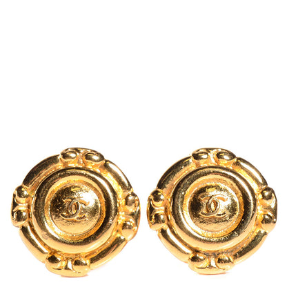 Chanel CC Clip On Earrings Gold 1 of 4