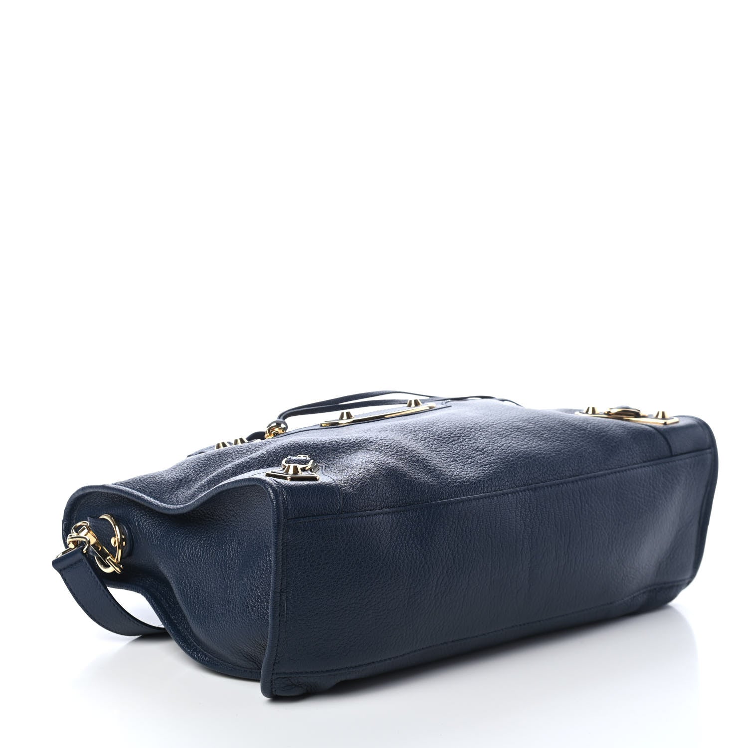 Balenciaga Chevre Gold Metallic Edge Hardware City Bleu de Minuit 3 of 4