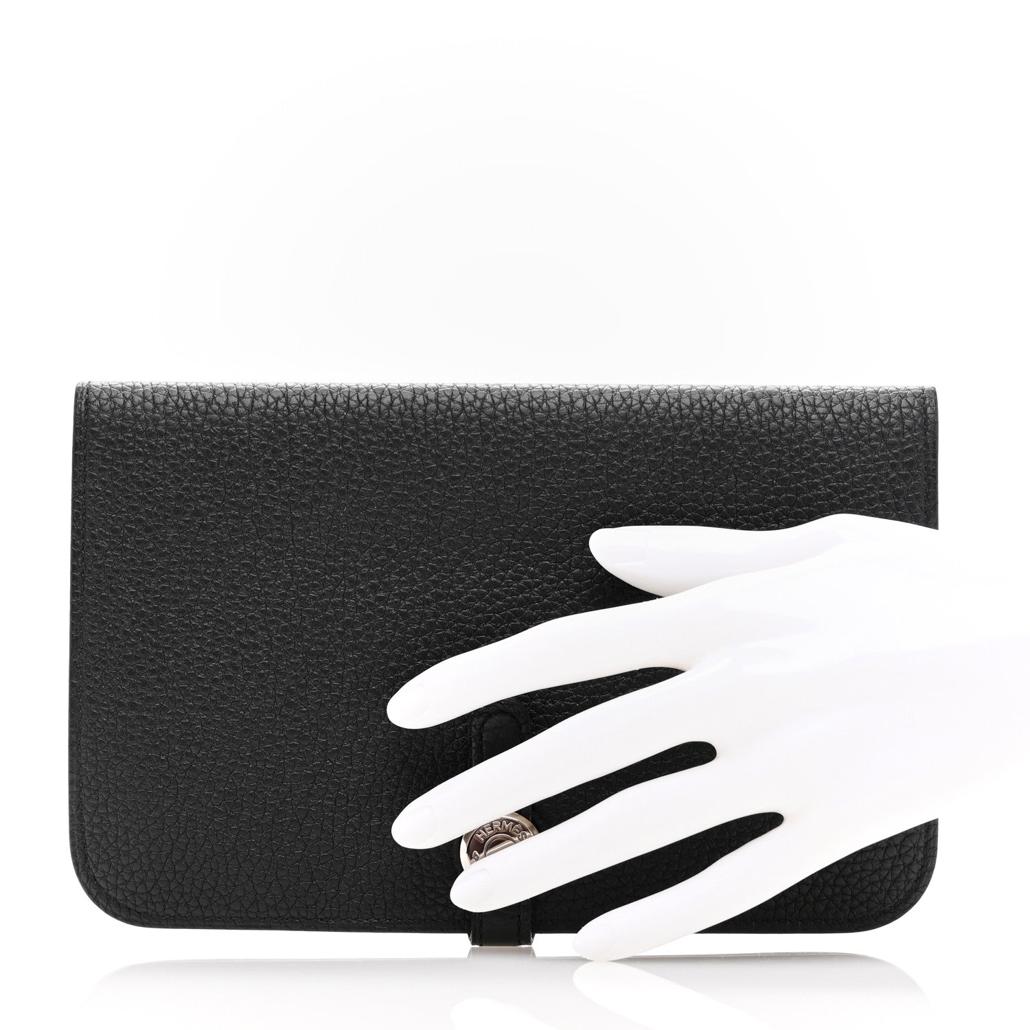 Hermes Togo Dogon Duo Wallet Black 2 of 9