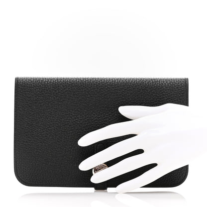 Hermes Togo Dogon Duo Wallet Black 2 of 9