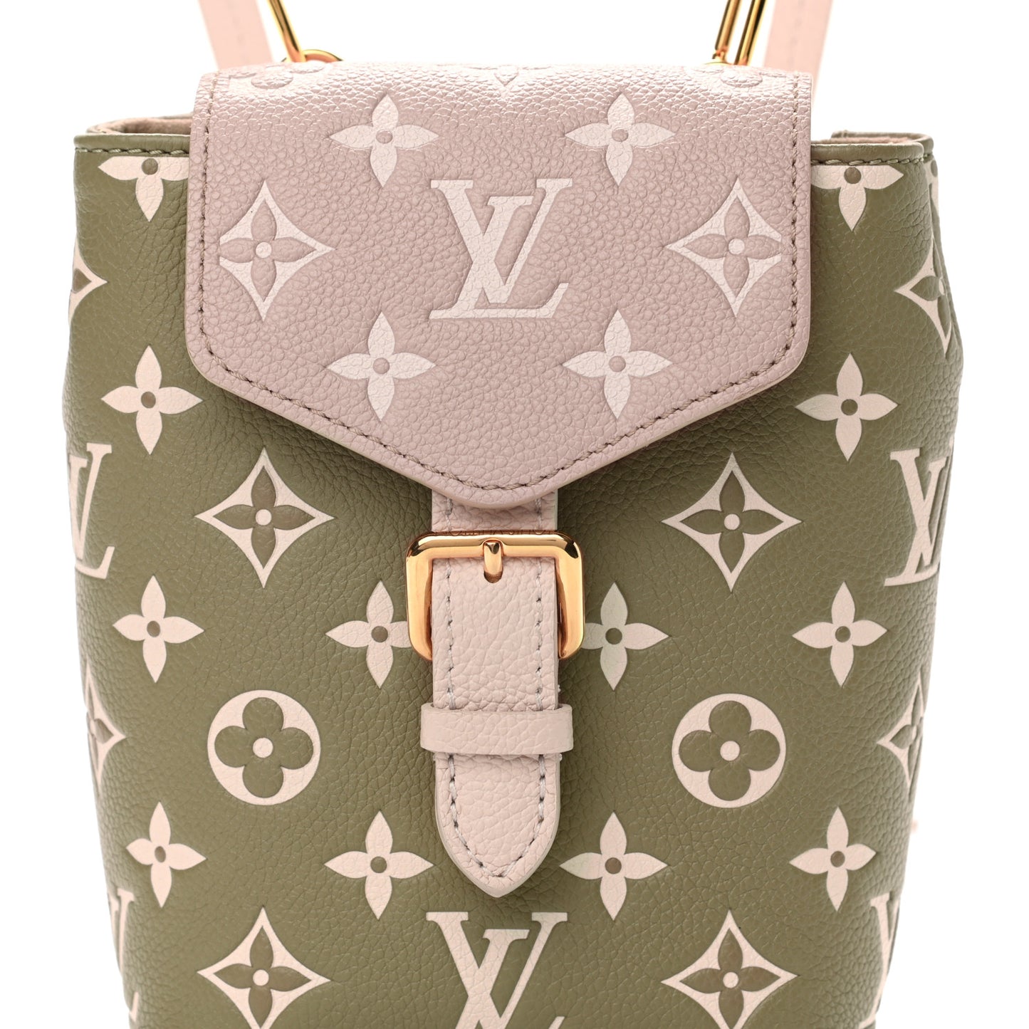 Empreinte Monogram Spring In The City Tiny Backpack Kaki Beige Cream
