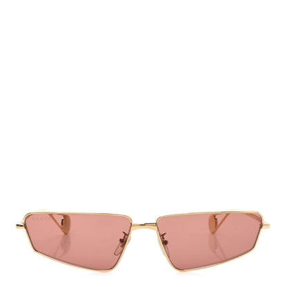 Gucci Metal Cat Eye Sunglasses GG0537S Gold Red 2 of 7