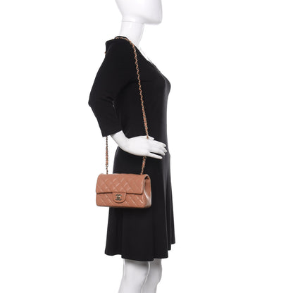 Chanel Lambskin Quilted Mini Rectangular Flap Brown 2 of 9