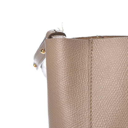 Celine Grained Calfskin Small Vertical Bi-Cabas Beige Red 17 of 17