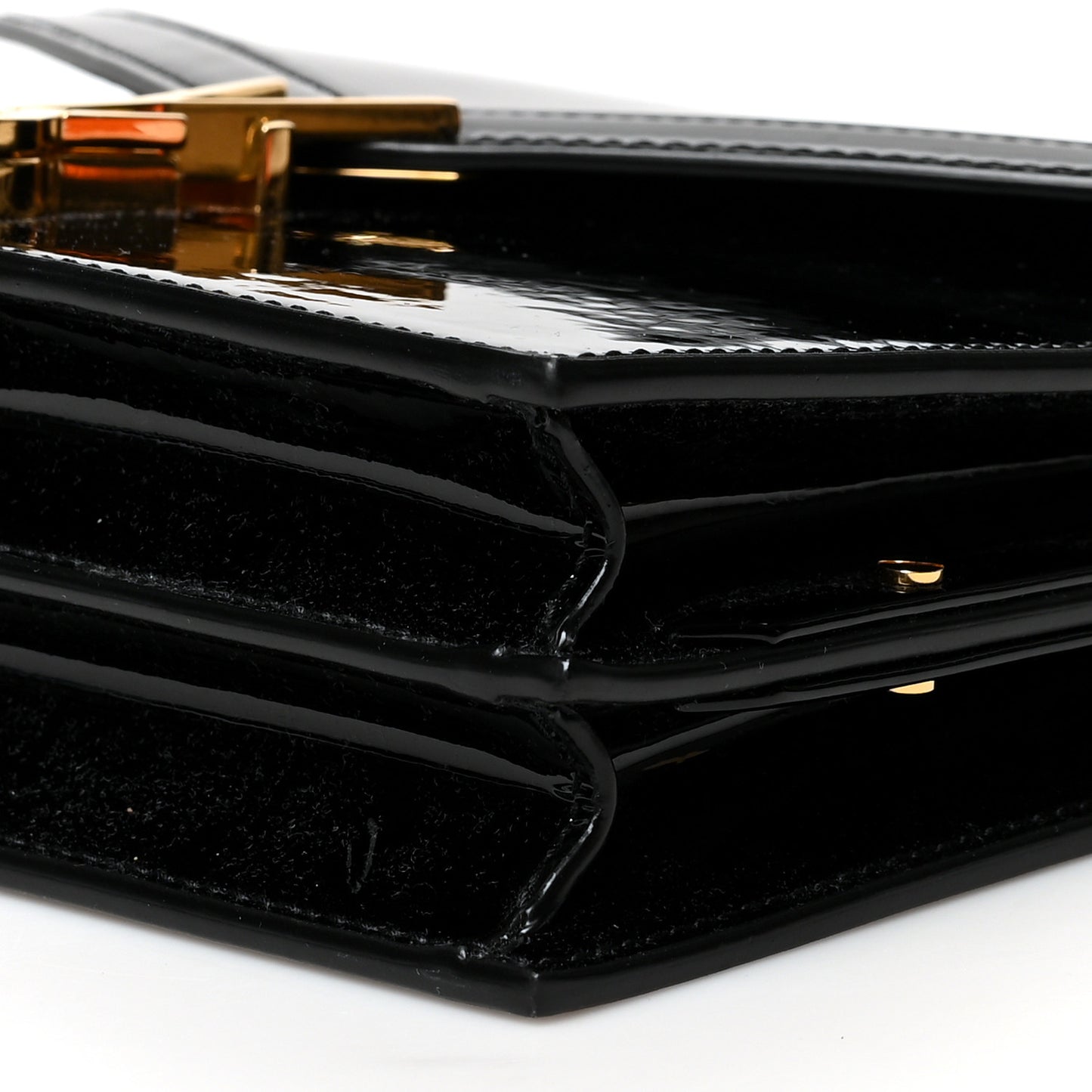 Patent Monogram Cassandra Clasp Bag Black