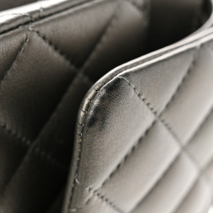 Chanel Metallic Calfskin Quilted Medium Double Flap Ruthenium 14 of 16
