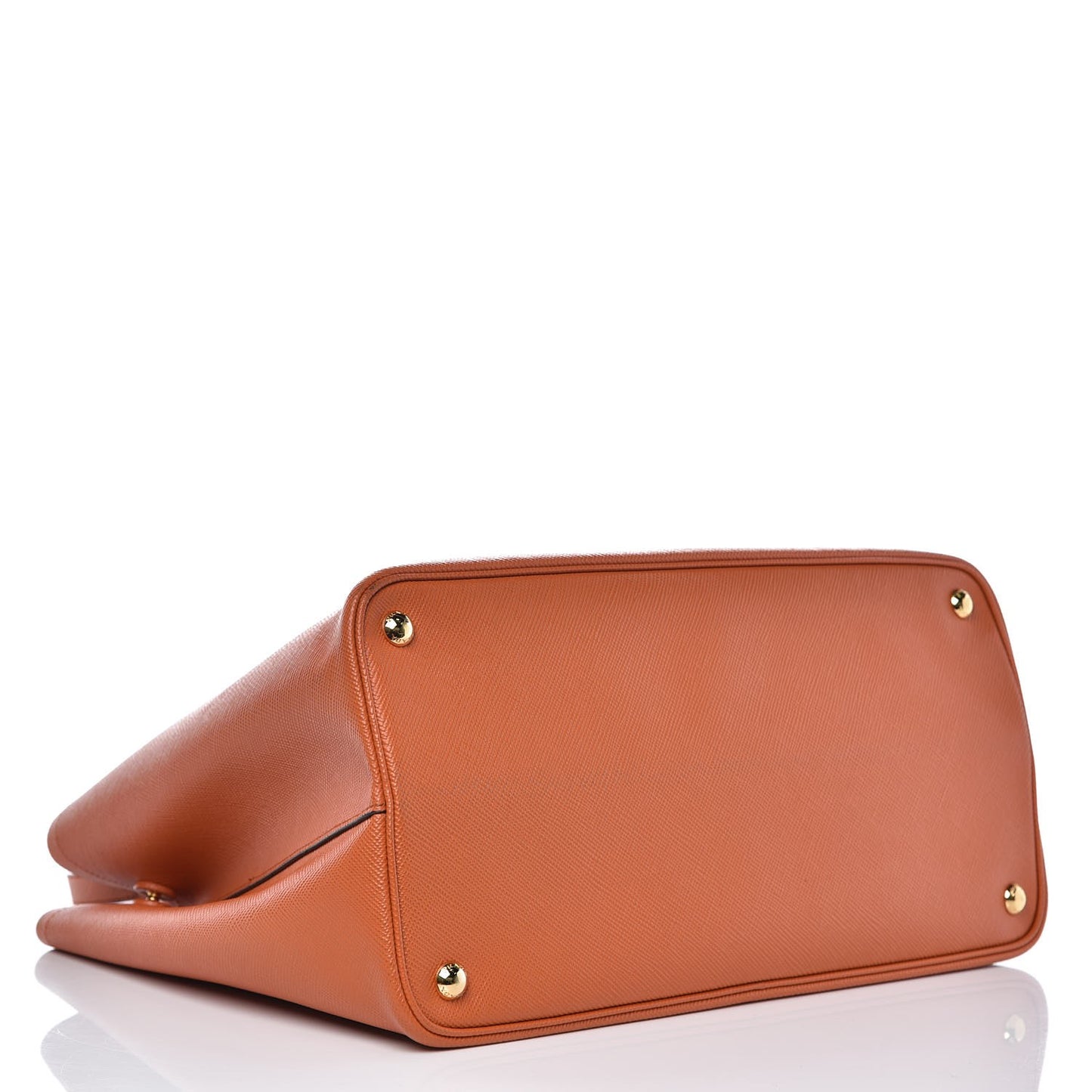 Saffiano Cuir Medium Double Bag Papaya