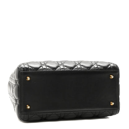 Christian Dior Lambskin Cannage Medium Lady Dior Black 4 of 10
