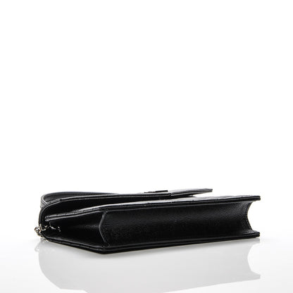 Saint Laurent Sheepskin Matelasse Chevron Monogram Large College Satchel Black 12 of 15