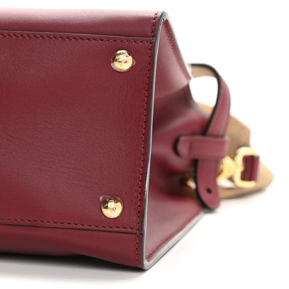 Fendi Vitello Seta Medium Peekaboo X-Lite Burgundy Beige 9 of 14