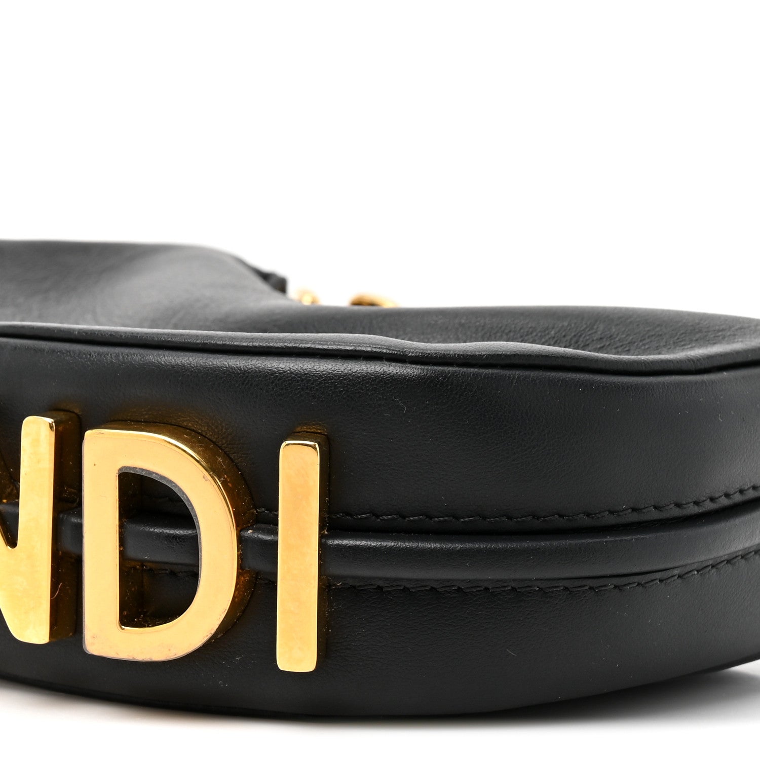 Fendi Vitello Grace Matte Nano Fendigraphy Hobo Charm Black Black 9 of 10