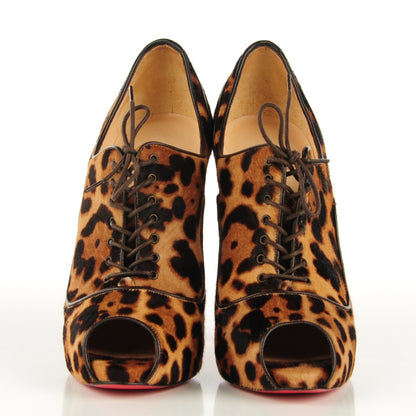 Christian Louboutin Leopard Calf Hair Lady Derby Ankle Boots 39 2 of 7