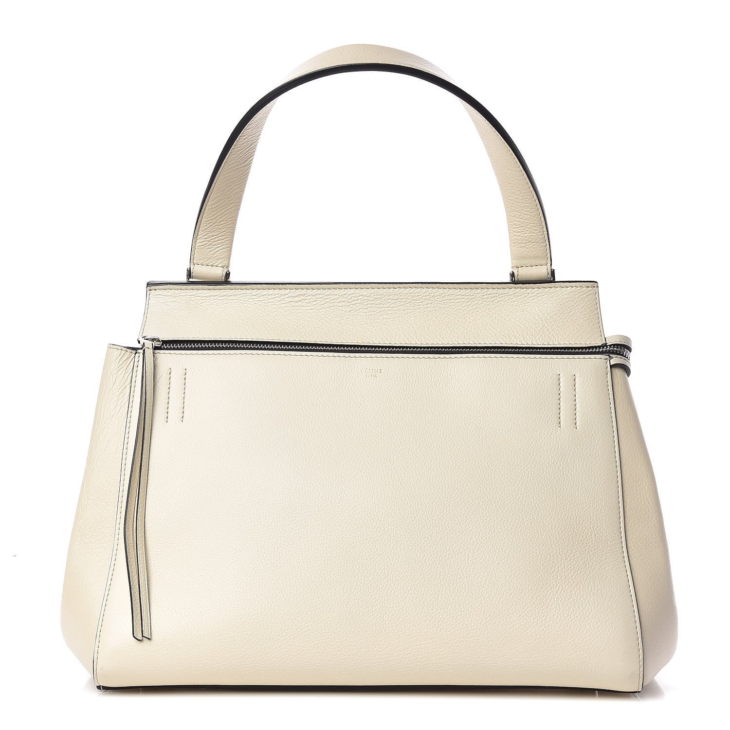 Celine Grained Calfskin Medium Edge Shoulder Bag Cream 1 of 18