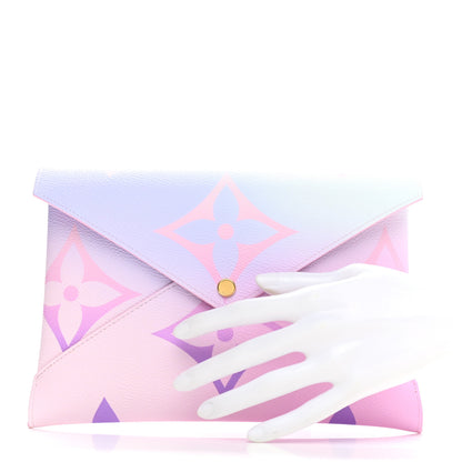 Louis Vuitton Monogram Giant Spring in the City Kirigami Pochette Set Sunrise Pastel Midnight Fuchsia Sunset Kaki 3 of 11