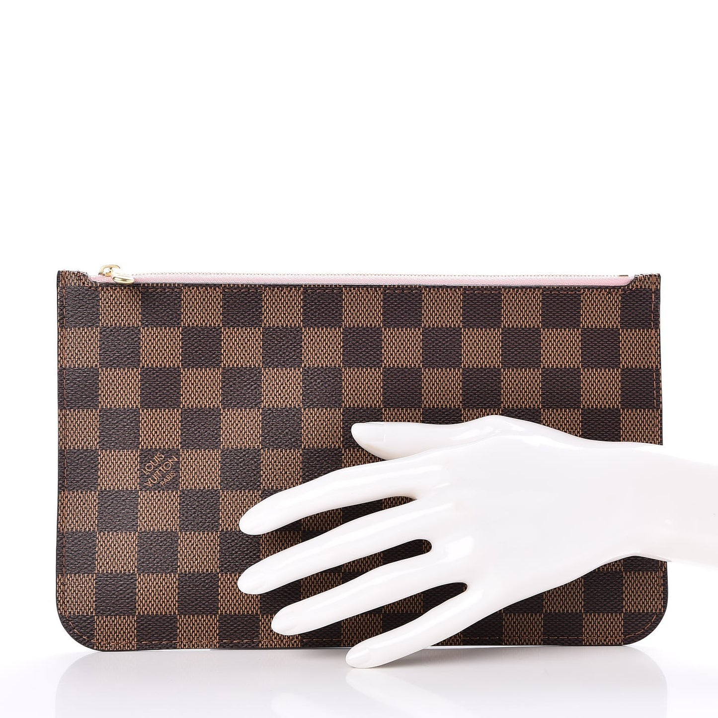 Damier Ebene Neverfull MM GM Pochette Rose Ballerine