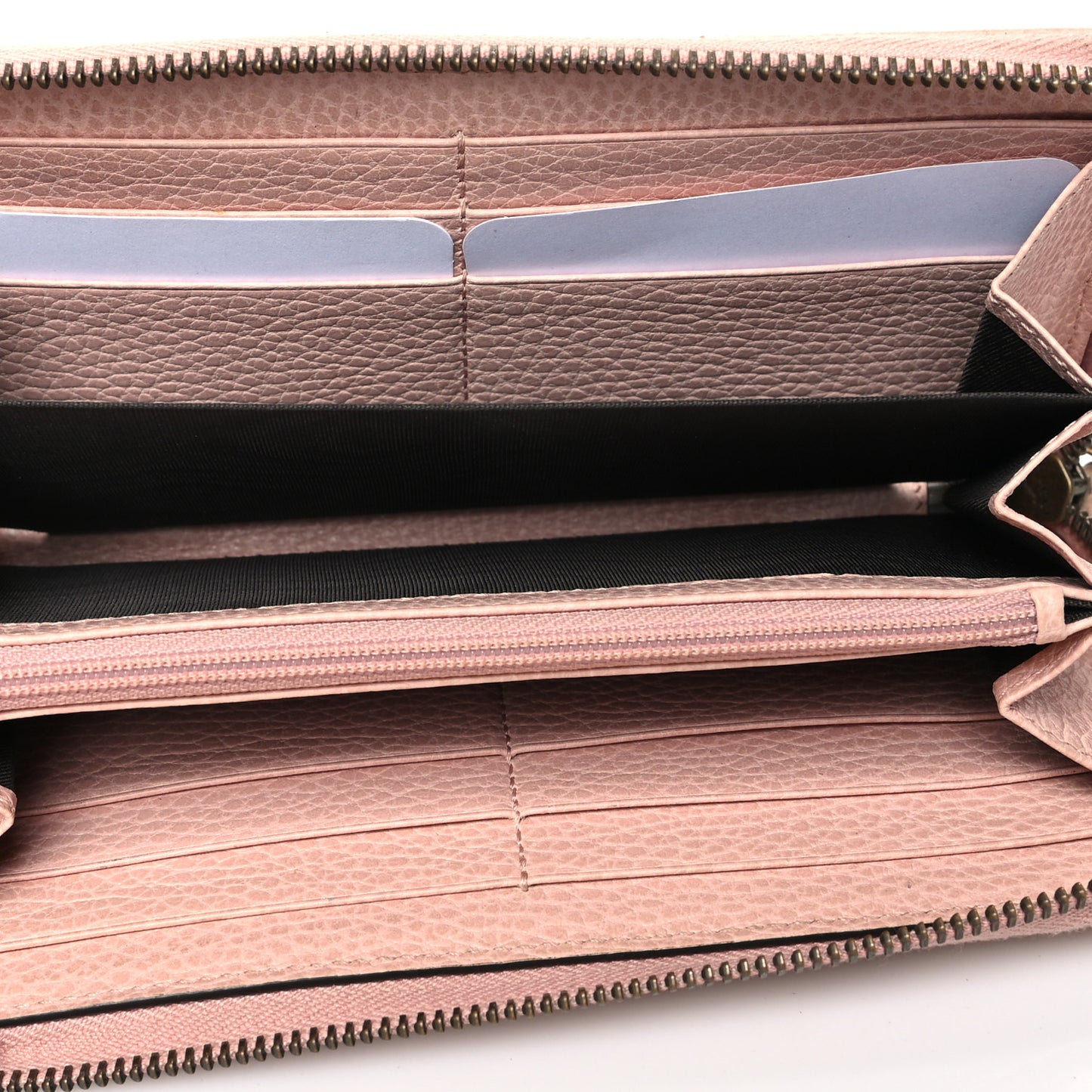 Calfskin Butterfly Farfalla Zip Around Wallet Perfect Pink