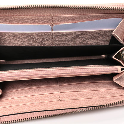 Gucci Calfskin Butterfly Farfalla Zip Around Wallet Perfect Pink 5 of 14