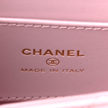 Chanel Shiny Aged Calfskin Quilted Mini Nano Kelly Shopper Pink 6 of 11