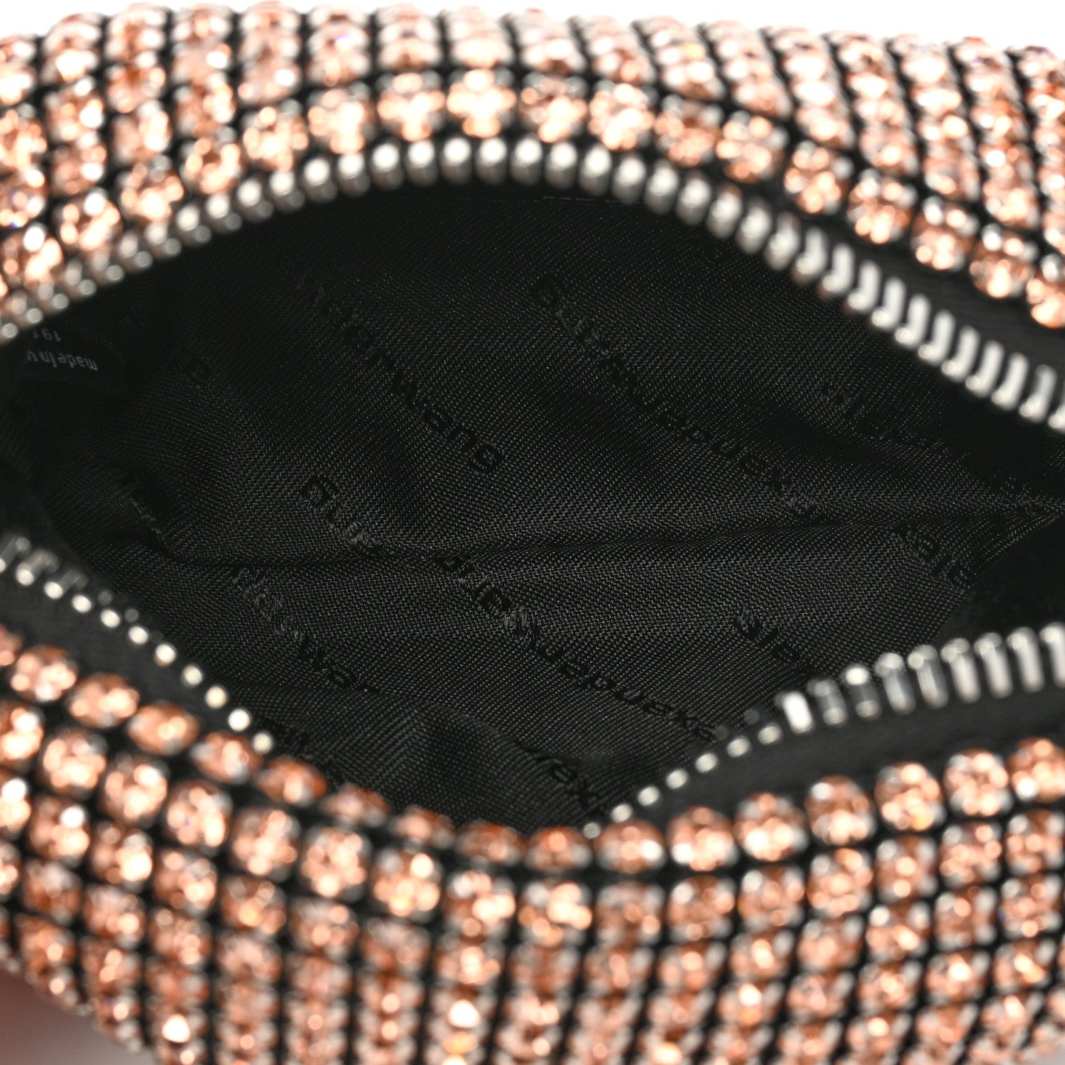 Alexander Wang Mesh Crystal Rhinestone Mini Heiress Pouch Faded Neon Orange 5 of 8