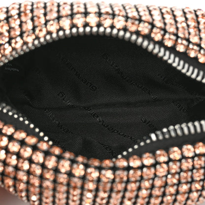 Alexander Wang Mesh Crystal Rhinestone Mini Heiress Pouch Faded Neon Orange 5 of 8