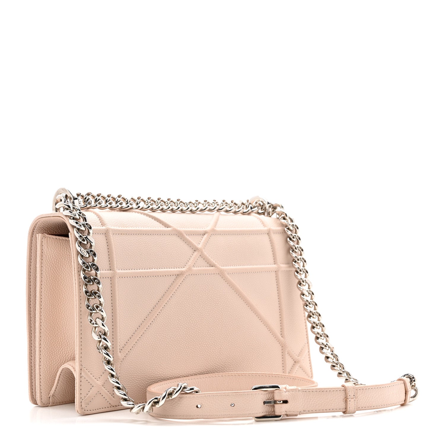 Christian Dior Grained Calfskin Medium Diorama Flap Bag Nude 3 of 15