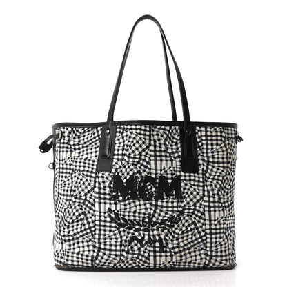 MCM Visetos Medium Liz Reversible Shopper Tote Black 2 of 14