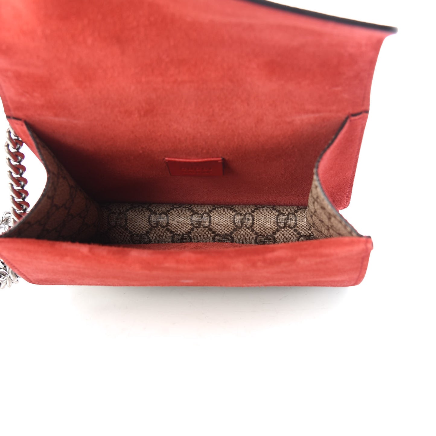 GG Supreme Monogram Mini Dionysus Shoulder Bag Hibiscus Red