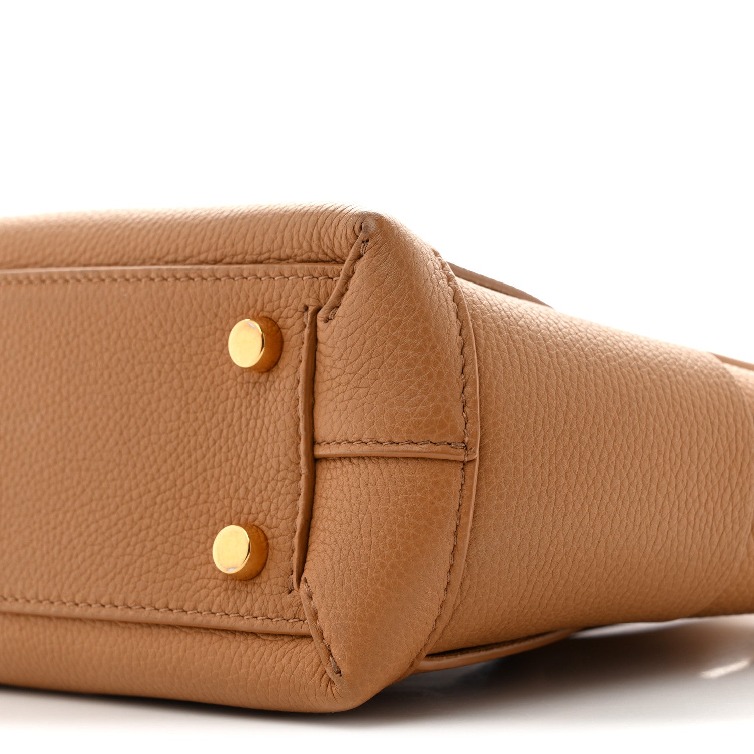 Bottega Veneta Grained Calfskin Maxi Intrecciato Mini Arco Caramel 9 of 11