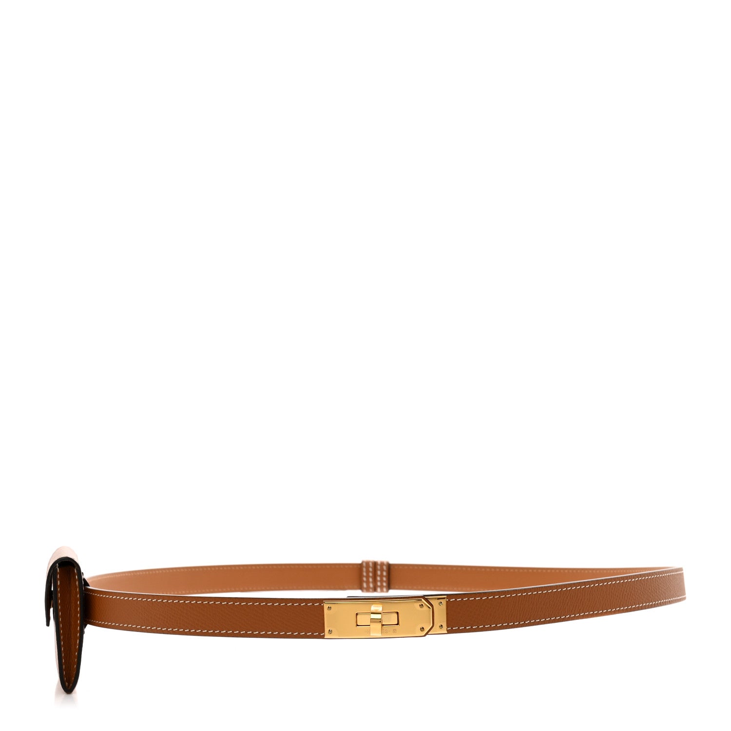 Hermes Epsom Kelly Pocket Belt Gold 1 of 6