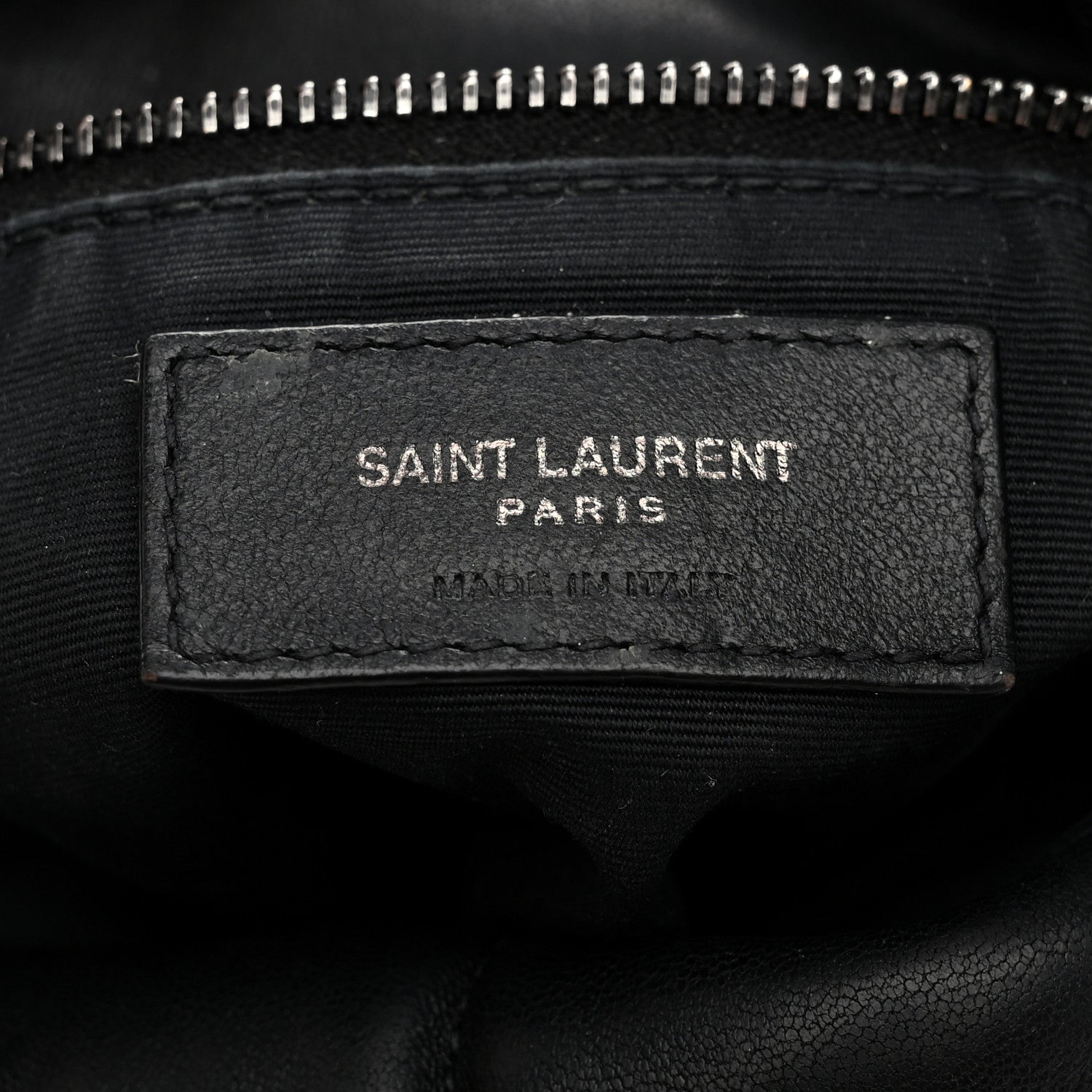 Saint Laurent Lambskin Quilted Monogram Monochrome Small Loulou Puffer Chain Satchel Black 6 of 10